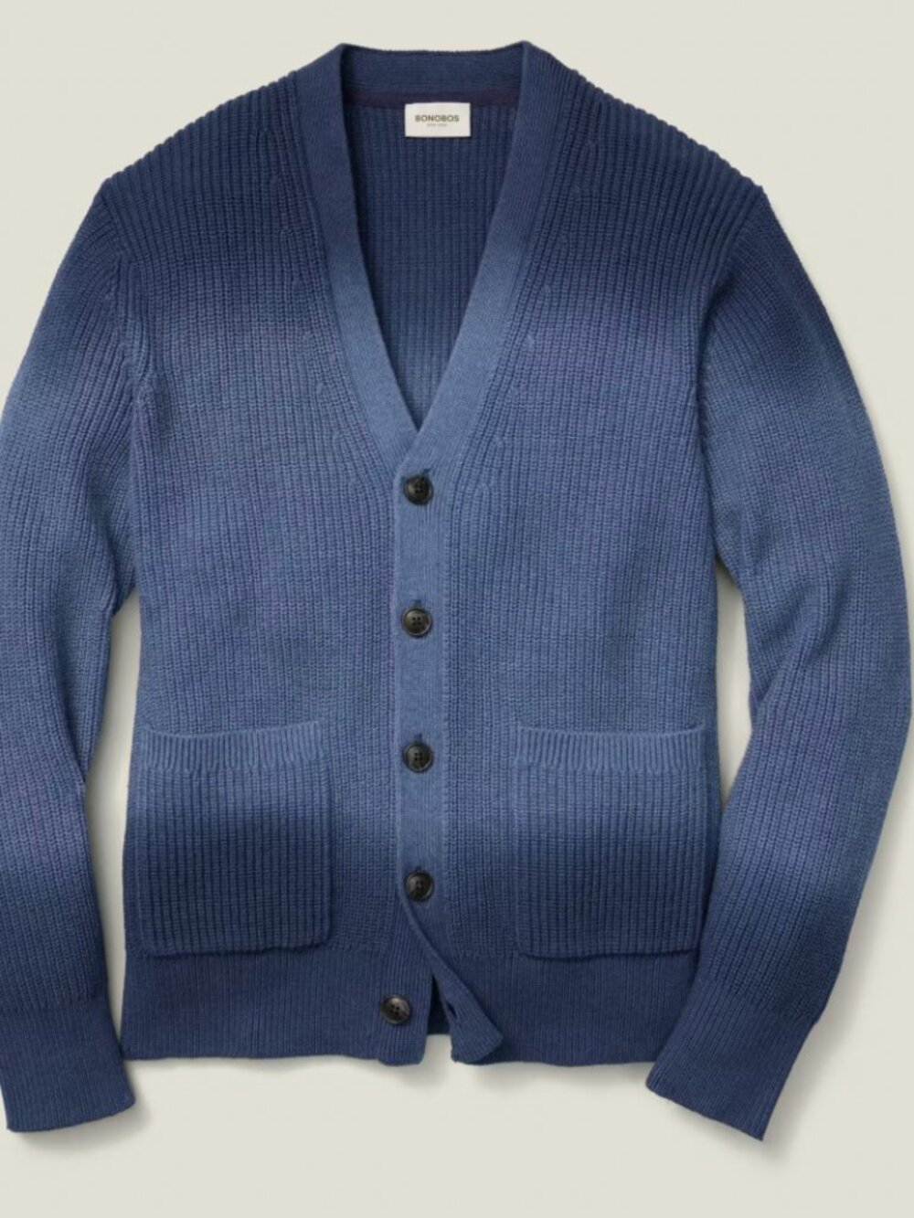 Bonobos Blue Knit Cardigan with 5% cashmere